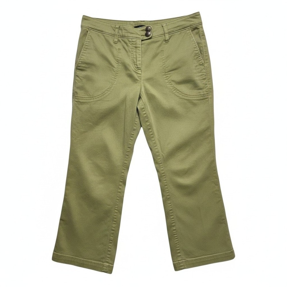 ExOfficio Green Utility Travel Pants Straight Leg Size 6 Stretch Gorpcore Hiking